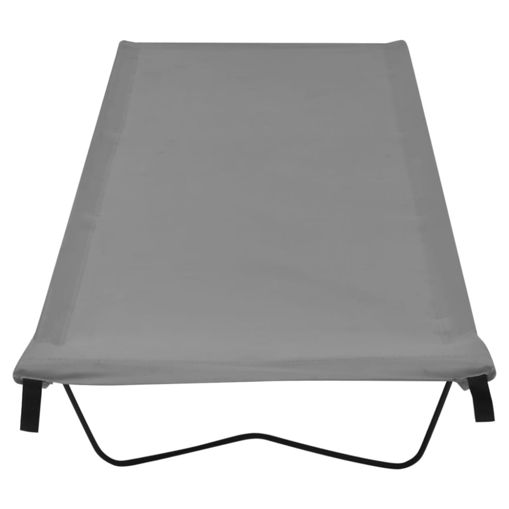 vidaXL Pat de camping, gri, 180x60x19 cm, țesătură oxford și oțel