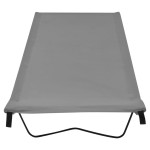 vidaXL Pat de camping, gri, 180x60x19 cm, țesătură oxford și oțel vidaXL Pat de camping, gri, 180x60x19 cm, țesătură oxford și oțel