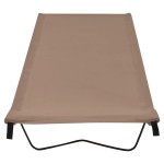vidaXL Pat de camping, gri taupe, 180x60x19 cm, țesătură oxford & oțel vidaXL Pat de camping, gri taupe, 180x60x19 cm, țesătură oxford & oțel