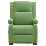 vidaXL Fotoliu de masaj cu ridicare, verde deschis, catifea