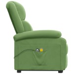 vidaXL Fotoliu de masaj cu ridicare, verde deschis, catifea