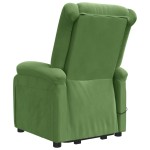 vidaXL Fotoliu de masaj cu ridicare, verde deschis, catifea
