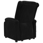 vidaXL Fotoliu de masaj cu ridicare, negru, catifea vidaXL Fotoliu de masaj cu ridicare, negru, catifea