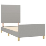 vidaXL Cadru de pat fără saltea, gri deschis, 80x200 cm, textil