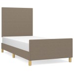 vidaXL Cadru de pat fără saltea Taupe 90x190 cm Stofa