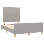 vidaXL Cadru de pat fără saltea, gri deschis, 120x200 cm, textil