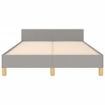 vidaXL Cadru de pat fără saltea, gri deschis, 120x200 cm, textil