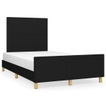 vidaXL Cadru de pat fără saltea, negru, 120x200 cm, textil