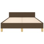 vidaXL Cadru de pat fără saltea, maro închis, 120x200 cm, textil vidaXL Cadru de pat fără saltea, maro închis, 120x200 cm, textil