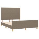 vidaXL Cadru de pat fără saltea, gri taupe, 140x190 cm, textil vidaXL Cadru de pat fără saltea, gri taupe, 140x190 cm, textil
