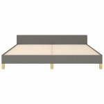 vidaXL Cadru de pat fără saltea, gri închis, 160x200 cm, textil