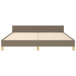vidaXL Cadru de pat fără saltea, gri taupe, 160x200 cm, textil