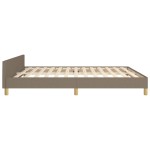 vidaXL Cadru de pat fără saltea, gri taupe, 160x200 cm, textil