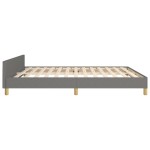 vidaXL Cadru de pat fără saltea, gri închis, 180x200 cm, textil