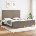 vidaXL Cadru de pat fără saltea, gri taupe, 180x200 cm, textil