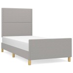 vidaXL Cadru de pat fără saltea, gri deschis, 80x200 cm, textil