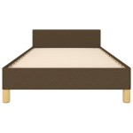 vidaXL Cadru de pat fără saltea, maro închis, 90x190 cm, textil vidaXL Cadru de pat fără saltea, maro închis, 90x190 cm, textil