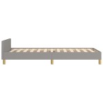 vidaXL Cadru de pat fără saltea, gri deschis, 100x200 cm, textil