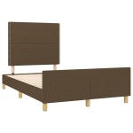 vidaXL Cadru de pat fără saltea, maro închis, 120x200 cm, textil vidaXL Cadru de pat fără saltea, maro închis, 120x200 cm, textil