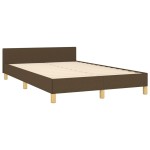 vidaXL Cadru de pat fără saltea, maro închis, 120x200 cm, textil vidaXL Cadru de pat fără saltea, maro închis, 120x200 cm, textil