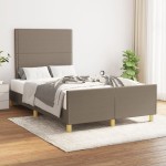 vidaXL Cadru de pat fără saltea, gri taupe, 120x200 cm, textil vidaXL Cadru de pat fără saltea, gri taupe, 120x200 cm, textil