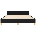 vidaXL Cadru de pat fără saltea, negru, 140x190 cm, textil