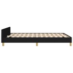 vidaXL Cadru de pat fără saltea, negru, 140x190 cm, textil