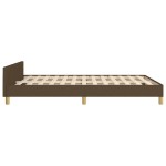 vidaXL Cadru de pat fără saltea, maro închis, 140x200 cm, textil vidaXL Cadru de pat fără saltea, maro închis, 140x200 cm, textil