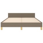 vidaXL Cadru de pat fără saltea, gri taupe, 140x190 cm, textil vidaXL Cadru de pat fără saltea, gri taupe, 140x190 cm, textil