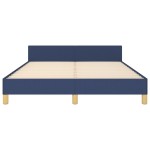 vidaXL Cadru de pat fără saltea, albastru, 140x190 cm, textil