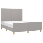 vidaXL Cadru de pat fără saltea, gri deschis, 140x200 cm, textil