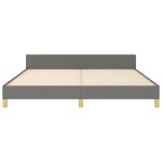 vidaXL Cadru de pat fără saltea, gri închis, 160x200 cm, textil