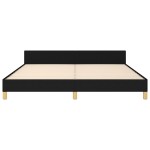 vidaXL Cadru de pat fără saltea, negru, 160x200 cm, textil vidaXL Cadru de pat fără saltea, negru, 160x200 cm, textil