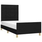 vidaXL Cadru de pat fără saltea țesătură neagră 80x200 cm