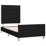 vidaXL Cadru de pat fără saltea țesătură neagră 80x200 cm