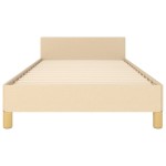 vidaXL Cadru de pat fără saltea cremă 80x200 cm țesătură