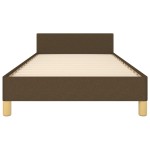 vidaXL Cadru de pat fără saltea, maro închis, 90x190 cm, textil vidaXL Cadru de pat fără saltea, maro închis, 90x190 cm, textil