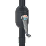 vidaXL Umbrelă de balcon tijă aluminiu negru 300x155x223cm semirotund