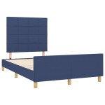 vidaXL Cadru de pat fără saltea țesătură albastră 120x200 cm