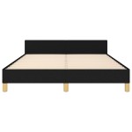 vidaXL Cadru de pat fără saltea, negru, 140x190 cm, textil