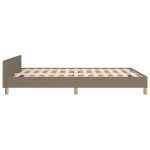 vidaXL Cadru de pat fără saltea, gri taupe, 140x190 cm, textil vidaXL Cadru de pat fără saltea, gri taupe, 140x190 cm, textil