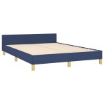 vidaXL Cadru de pat fără saltea, albastru, 140x190 cm, textil
