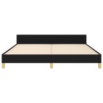 vidaXL Cadru de pat fără saltea, negru, 160x200 cm, textil vidaXL Cadru de pat fără saltea, negru, 160x200 cm, textil