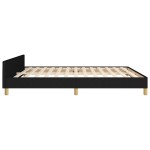 vidaXL Cadru de pat fără saltea, negru, 160x200 cm, textil vidaXL Cadru de pat fără saltea, negru, 160x200 cm, textil
