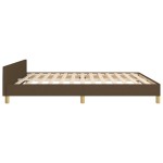 vidaXL Cadru de pat fără saltea, maro închis, 160x200 cm, textil vidaXL Cadru de pat fără saltea, maro închis, 160x200 cm, textil