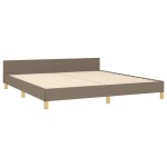vidaXL Cadru de pat fără saltea, gri taupe, 160x200 cm, textil vidaXL Cadru de pat fără saltea, gri taupe, 160x200 cm, textil