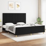 vidaXL Cadru de pat fără saltea, negru, 180x200 cm, textil vidaXL Cadru de pat fără saltea, negru, 180x200 cm, textil
