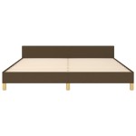 vidaXL Cadru de pat fără saltea, maro închis, 180x200 cm, textil vidaXL Cadru de pat fără saltea, maro închis, 180x200 cm, textil