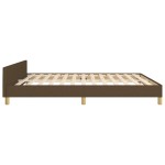 vidaXL Cadru de pat fără saltea, maro închis, 180x200 cm, textil vidaXL Cadru de pat fără saltea, maro închis, 180x200 cm, textil