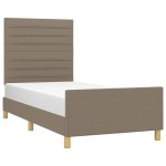 vidaXL Cadru de pat fără saltea Taupe 80x200 cm țesătură